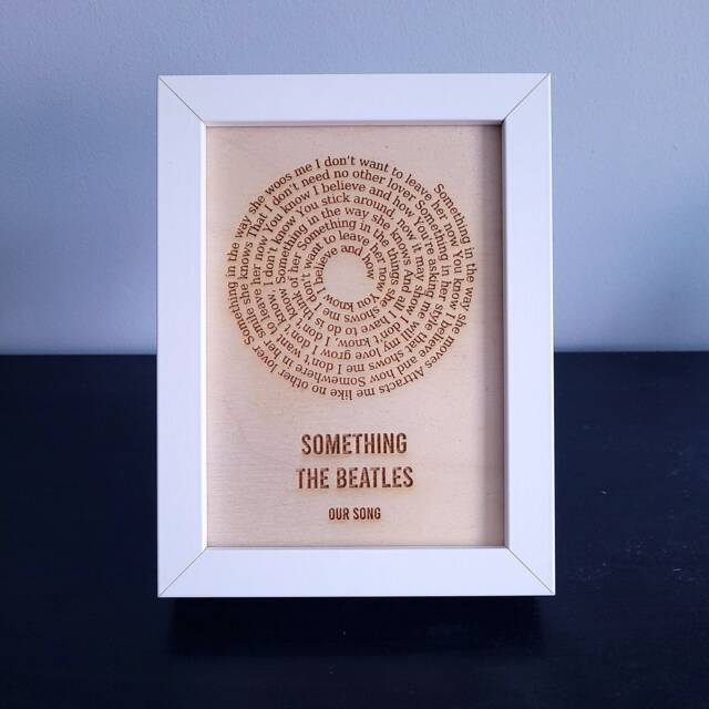 Personalised Music Gift Poster - Lyrics For Any Occasion Lovers Simply Provide Us A Song Name - image 1