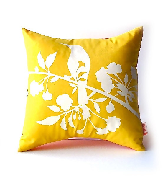 Yellow Blooming Blossom-Mini 10.5 Inches Square Pillow - image 1