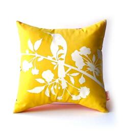Yellow Blooming Blossom-Mini 10.5 Inches Square Pillow - thumbnail 1