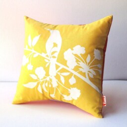 Yellow Blooming Blossom-Mini 10.5 Inches Square Pillow - thumbnail 3