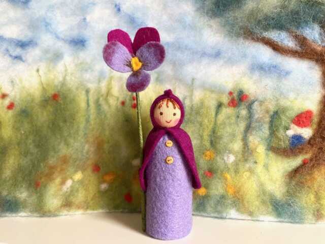 Viola Tricolor Waldorf Inspired/Spring Nature Table Flower Child Seasons - image 1