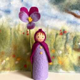 Viola Tricolor Waldorf Inspired/Spring Nature Table Flower Child Seasons - thumbnail 3