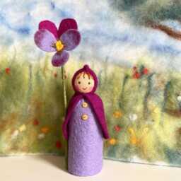 Viola Tricolor Waldorf Inspired/Spring Nature Table Flower Child Seasons - thumbnail 2