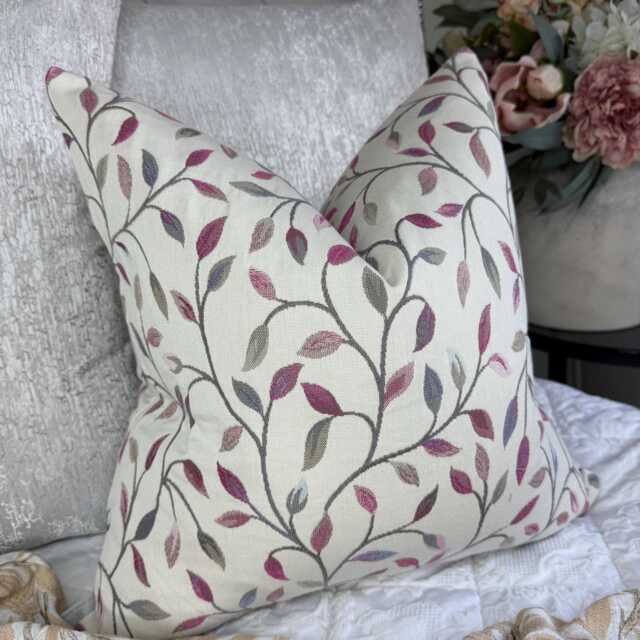 Handmade Voyage Cervino Leaf Print Cushion Cover, Double Sided Pillow Case - image 1