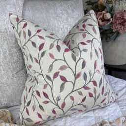 Handmade Voyage Cervino Leaf Print Cushion Cover, Double Sided Pillow Case