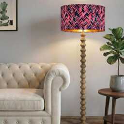 Handmade By Order Luxury Pink Black Zigzag Geometric Chevron Pattern Drum Lamp Shade Pendant Light All Shapes & Sizes Available - thumbnail 2