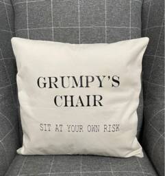 Personalised Chair Sit At Your Own Risk Cushion - thumbnail 1