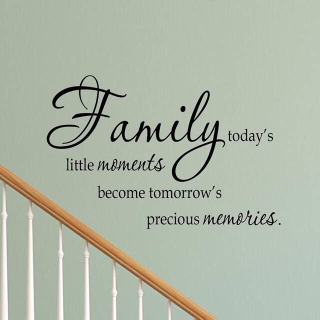Family Today's Little Moments Become Tomorrow's Precious Memories Wall Decal Quote Decals Vwaq-Black-521 - image 1