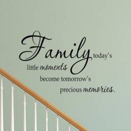 Family Today's Little Moments Become Tomorrow's Precious Memories Wall Decal Quote Decals Vwaq-Black-521 - thumbnail 1