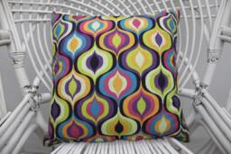 16x16 Pillows, Cotton Fabric Pillow Cover Ikat Designs Turkish Sofa Pillows Throw 40x40 cm 2