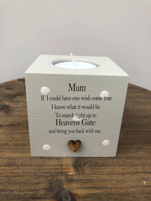 Personalised Candle in Memory Of Mum Or Any Loved One Mum Dad Grandad Husband Wife Etc Bereavement Sympathy Name