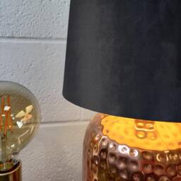 70cm Tall Black Velvet Slim Cone Lampshade - thumbnail 2