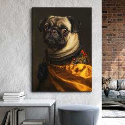 French Bulldog By Johannes Vermeer Framed Poster & Print Canvas Wall Decor Art Painting Bedroom Home Living Room Funny Animal Gift