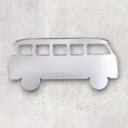 Camper Van Acrylic Mirror Wall Art - Many Size/Colour Options, Plain Or Personalised Engraving - thumbnail 3