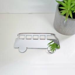 Camper Van Acrylic Mirror Wall Art - Many Size/Colour Options, Plain Or Personalised Engraving - thumbnail 2
