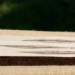 Wooden Picture, Woodland Decor, Reclaimed Wood, Feathers Woodburned Ecologic Picture - thumbnail 3