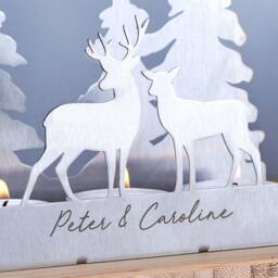 Personalised 3D Couples Metal Deer Tea Light Holder - thumbnail 2