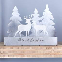 Personalised 3D Couples Metal Deer Tea Light Holder - thumbnail 3