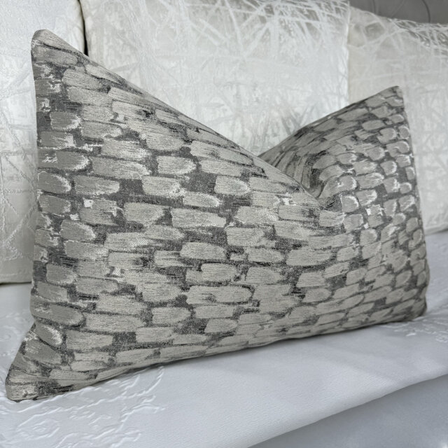 Cushion Pillow Cover Velvet For Sofa Bed Designer Fabric Voyage Cream Furnishing High Quality Rectangle Double Sided - image 1