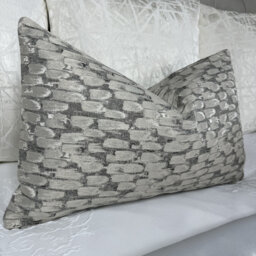 Cushion Pillow Cover Velvet For Sofa Bed Designer Fabric Voyage Cream Furnishing High Quality Rectangle Double Sided - thumbnail 1