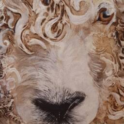 Handmade Sheep Pillow Wendy Darker Art Print, Choice Of Cover Only Or With Pad - thumbnail 3