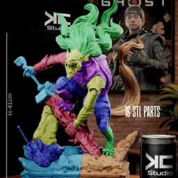 Guardian Of Destined Death - Dark Fantasy Wolf Warrior Black Blade Maliketh Resin Figure 16K - thumbnail 4