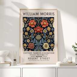 William Morris Print, Art, Exhibition Poster, Ditsy Floral Gifts, Whimsical Decor, Art Flower - thumbnail 1