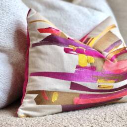 Harlequin - Pink & Cream Decorative Pillow Cover Rectangle Luxury Designer Cushion Abstract - thumbnail 3