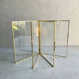 Gold Book Frame - Handmade Book Style Photo Frame Catch Memories Home Decoration For Leaves Picture Small Size - thumbnail 2