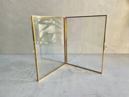 Gold Book Frame - Handmade Book Style Photo Frame Catch Memories Home Decoration For Leaves Picture Small Size - thumbnail 1