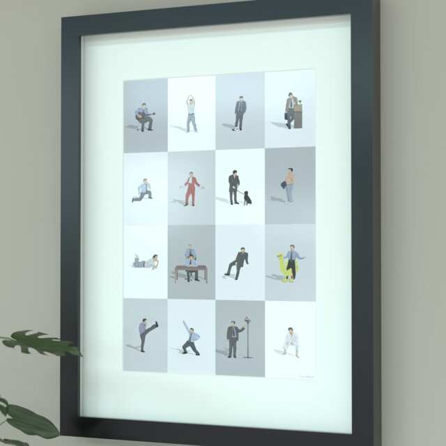 The Office - UK Illustrated Print - Classic Workplace Comedy Art For Home Or - image 1
