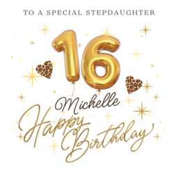 Personalised Stepdaughter 16Th Birthday Candle Gift Card Stepdaughters W - thumbnail 4