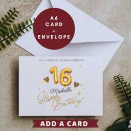 Personalised Stepdaughter 16Th Birthday Candle Gift Card Stepdaughters W - thumbnail 3