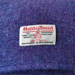 Old Man Of Storr Cushion in Purple & Blue Herringbone - thumbnail 3
