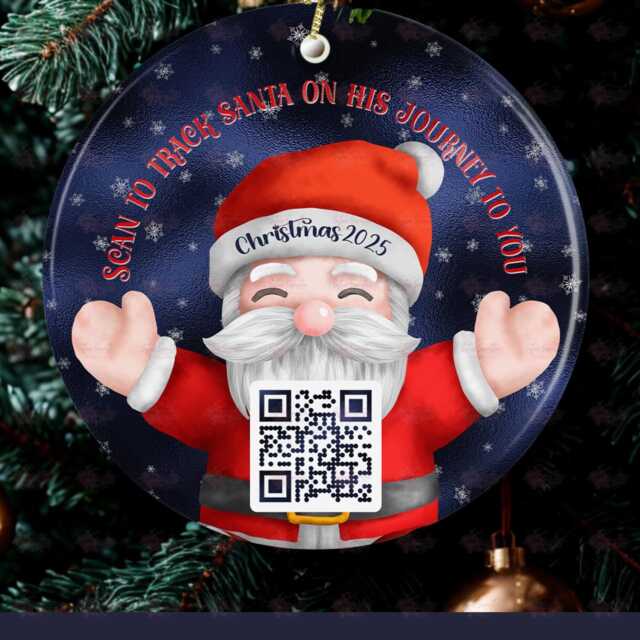 Personalised Kids Christmas Decoration - Santa Tracker North Pole Bauble Gift For Boys & Girls Stocking Filler Eve Box