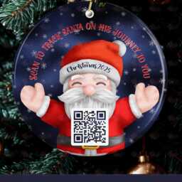 Personalised Kids Christmas Decoration - Santa Tracker North Pole Bauble Gift For Boys & Girls Stocking Filler Eve Box