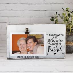 Mother in Law Mothers Day Gift Picture Frame, I'd Choose You As A Friend Wooden Photo Personalized Mom From Daughter - thumbnail 2