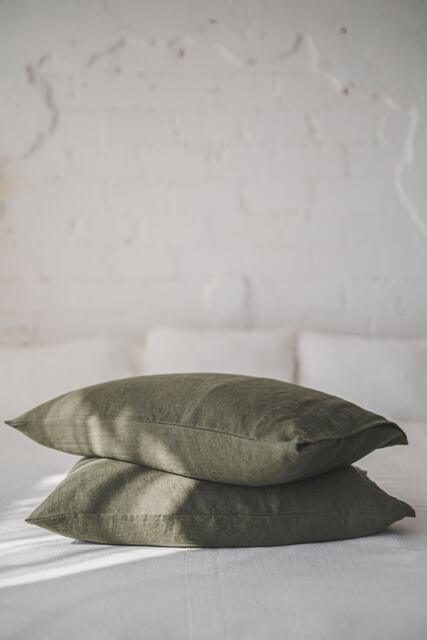 Natural Softened Linen Pillowcase, Handmade Pillowcase With Envelope Closure, Standard, King, Queen, Custom Sizes Pillowcases - image 1
