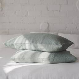 Natural Softened Linen Pillowcase, Handmade Pillowcase With Envelope Closure, Standard, King, Queen, Custom Sizes Pillowcases - thumbnail 3