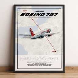 Jet2 Boeing 757 Print, Last Flight, Aviation Art, Airliner Art Prints, Pilot Gift, Poster, Airline Decor - thumbnail 1