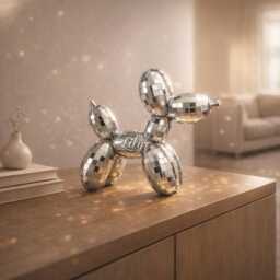Mirror Mosaic Balloon Dog Figurine, Disco Ornament, Glam Shelf Decor, - Personalised Option - thumbnail 4
