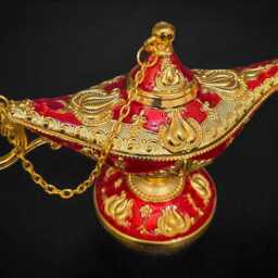 Aladdin Lamp Pewter Arabian Nights Decor - Set Of 3 - thumbnail 3