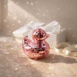 Mirror Mosaic Duck Ornament - Disco Glam Sparkle Decor Fun Gift For Her Birthday & Housewarming - thumbnail 3