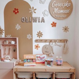 Children's Room Decoration - Wall Art Wooden Wildflower Letters Alphabet Nursery Decor Boho- Scandi Playroom Accessories - thumbnail 2