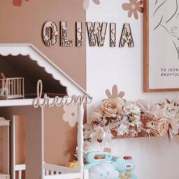 Children's Room Decoration - Wall Art Wooden Wildflower Letters Alphabet Nursery Decor Boho- Scandi Playroom Accessories - thumbnail 3