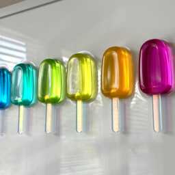 Rainbow Popsicle Resin Wall Art Handmade Pop Art Decor - 12x16 - thumbnail 3