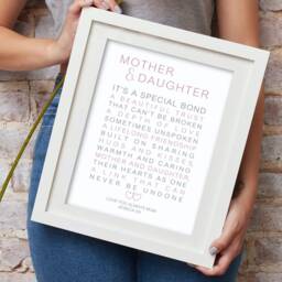 Mother Daughter Poem Print Fine Art Textured Paper, Gift For Mum - thumbnail 2