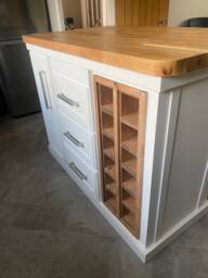 The Bedford Kitchen Island Oak Top, Custom Color Choice - thumbnail 1