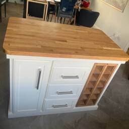 The Bedford Kitchen Island Oak Top, Custom Color Choice - thumbnail 2