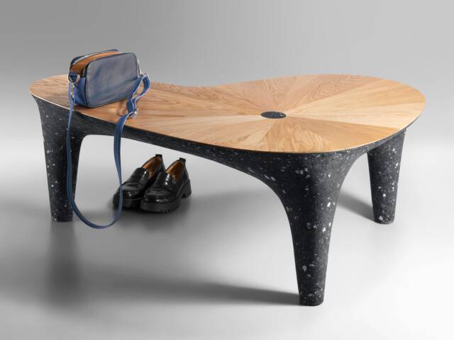 Ma Bench Sculptural Oak & Composite Seating Object - image 1